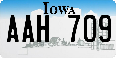 IA license plate AAH709