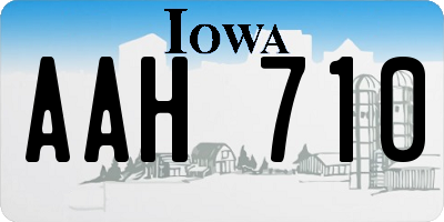 IA license plate AAH710