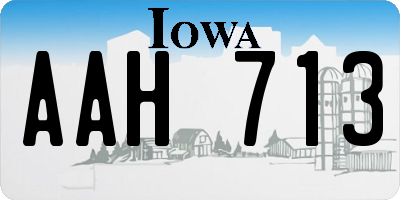 IA license plate AAH713