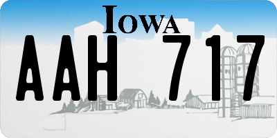 IA license plate AAH717