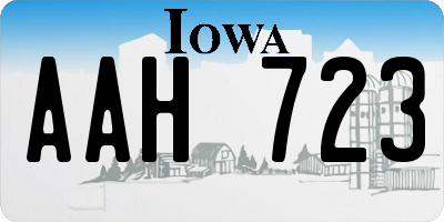 IA license plate AAH723