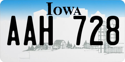 IA license plate AAH728