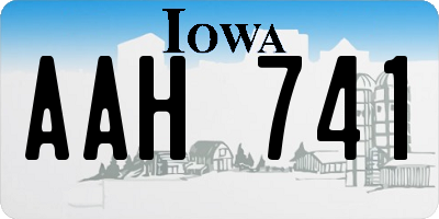 IA license plate AAH741