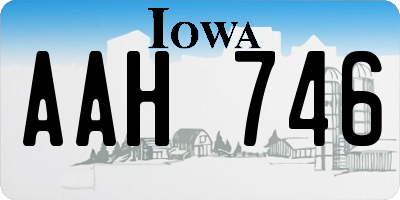 IA license plate AAH746