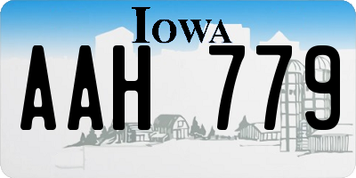 IA license plate AAH779