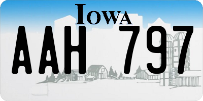 IA license plate AAH797