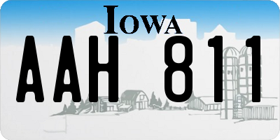 IA license plate AAH811