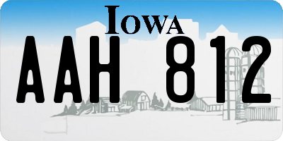 IA license plate AAH812