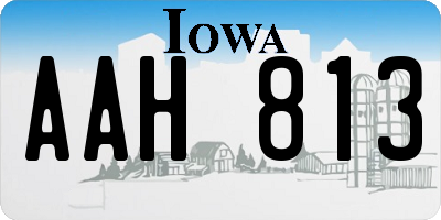 IA license plate AAH813