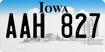 IA license plate AAH827