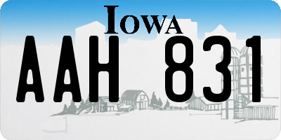 IA license plate AAH831