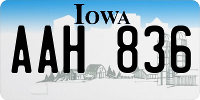 IA license plate AAH836