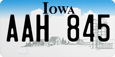 IA license plate AAH845