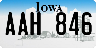 IA license plate AAH846