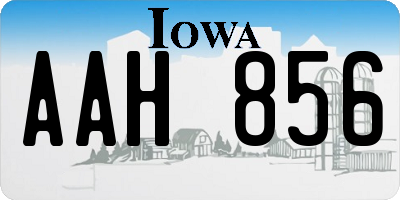 IA license plate AAH856