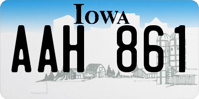 IA license plate AAH861