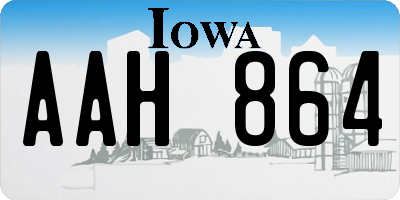 IA license plate AAH864