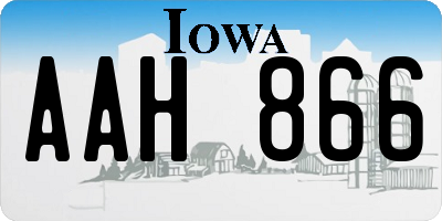 IA license plate AAH866