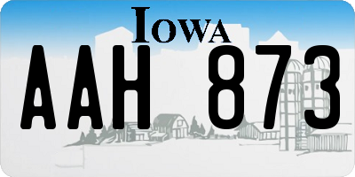 IA license plate AAH873