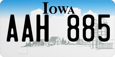 IA license plate AAH885