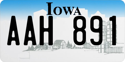 IA license plate AAH891