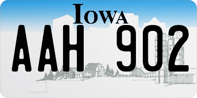 IA license plate AAH902