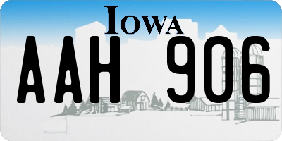 IA license plate AAH906