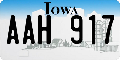 IA license plate AAH917