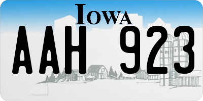 IA license plate AAH923