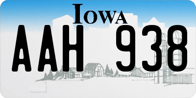 IA license plate AAH938
