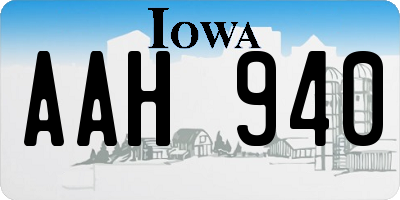 IA license plate AAH940