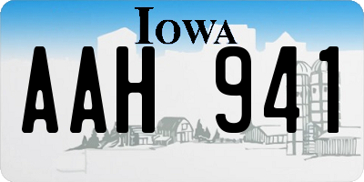 IA license plate AAH941