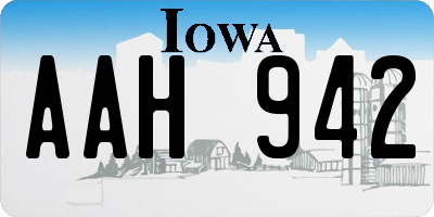 IA license plate AAH942