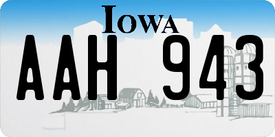 IA license plate AAH943