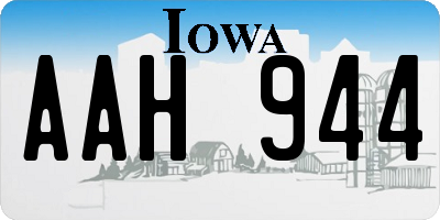 IA license plate AAH944