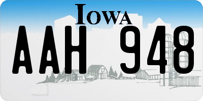 IA license plate AAH948