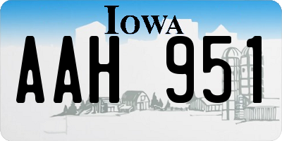 IA license plate AAH951