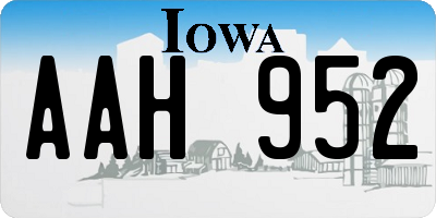 IA license plate AAH952