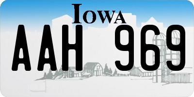 IA license plate AAH969