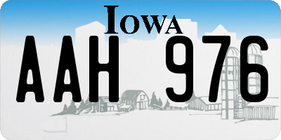 IA license plate AAH976