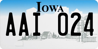 IA license plate AAI024