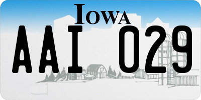 IA license plate AAI029