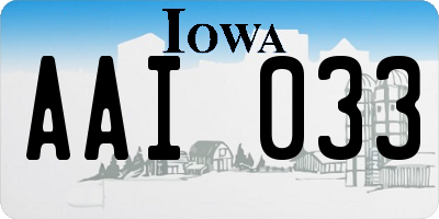 IA license plate AAI033