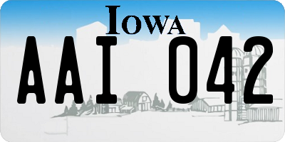 IA license plate AAI042