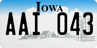 IA license plate AAI043