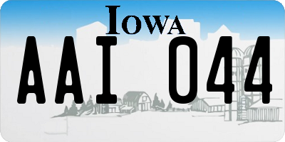 IA license plate AAI044