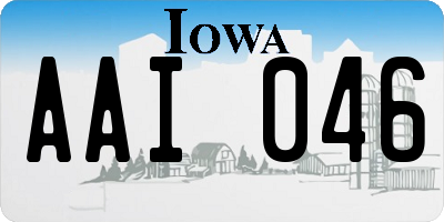 IA license plate AAI046