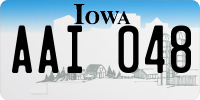 IA license plate AAI048