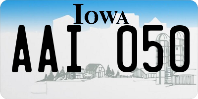 IA license plate AAI050