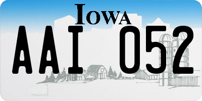 IA license plate AAI052